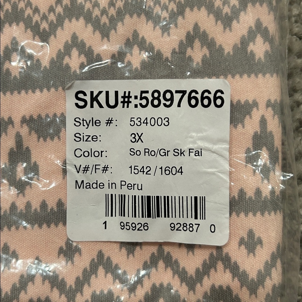 Lands' End Regular Supima Long-Sleeve Mock-Neck Top Pink 3X - Picture 4 of 4